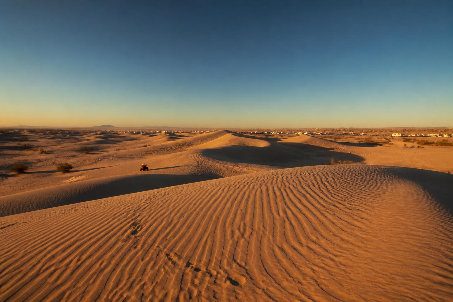 Glamis Sand Dunes — tens of thousands of snowbirds from Montana to Canada winter here.